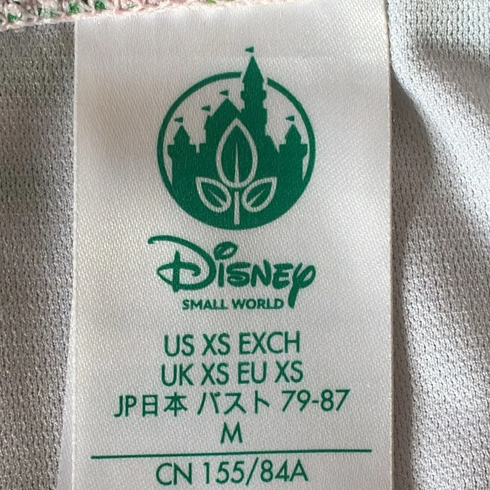 DISNEY Small World Women XS Mickey Mouse Tropical Print One Piece Swimsuit Girly